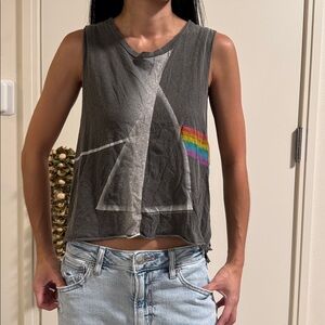 Distressed Pink Floyd Chaser Tank Top - Gray